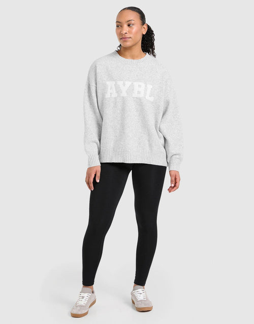 Varsity Knitted Crew Sweatshirt