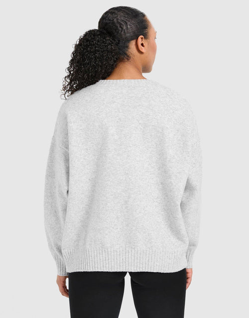 Varsity Knitted Crew Sweatshirt