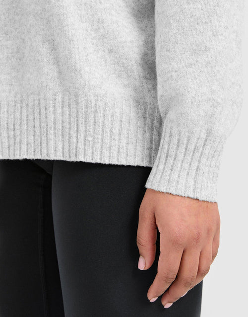 Varsity Knitted Crew Sweatshirt