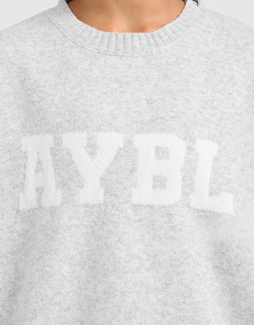 Varsity Knitted Crew Sweatshirt