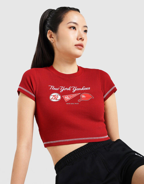 MLB LNY New York Yankees Ribbed T‑Shirt