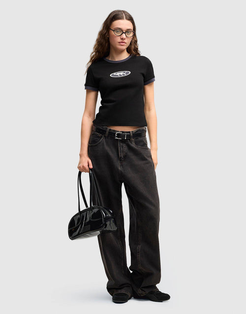 Slim Graphic Ringer T-Shirt