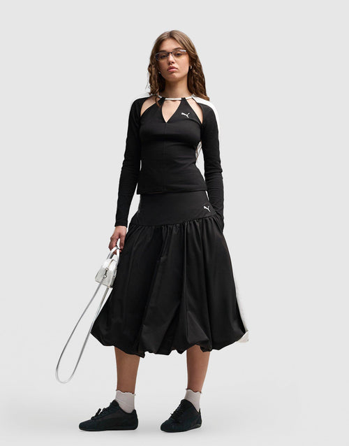 T7 Balloon Midi Skirt