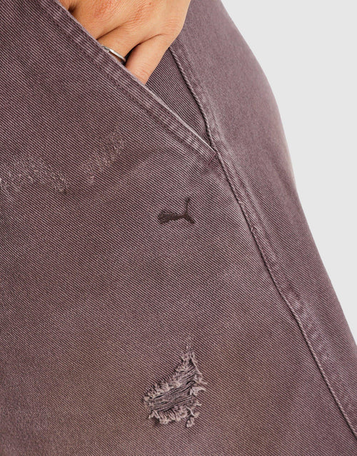 Dusky ROSÉ Distressed Bermuda Pants