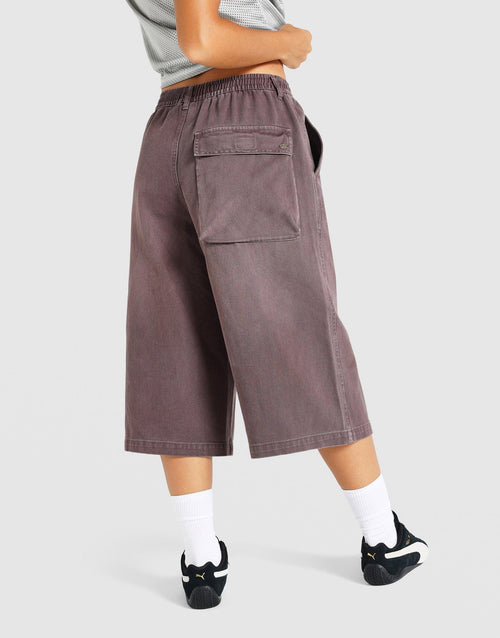 Dusky ROSÉ Distressed Bermuda Pants