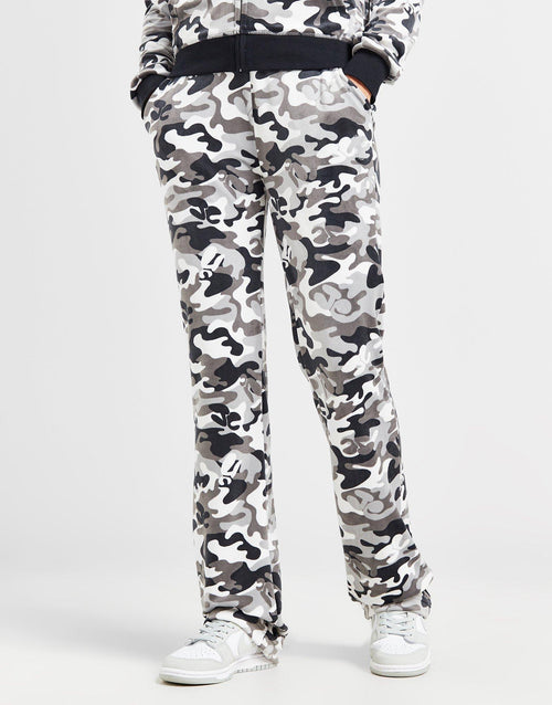 Diamante Velour Camo Track Pants