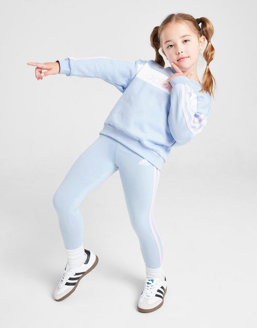Girls’ Linear Colour Block Crew Tracksuit