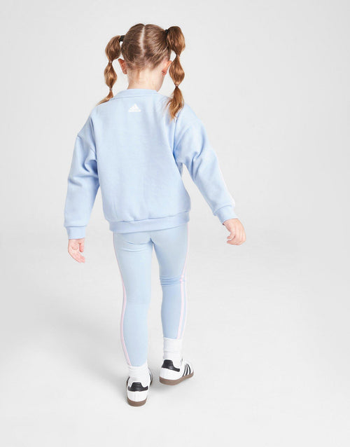 Girls’ Linear Colour Block Crew Tracksuit