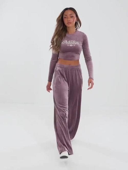 Velour Swirl Long Sleeve Top