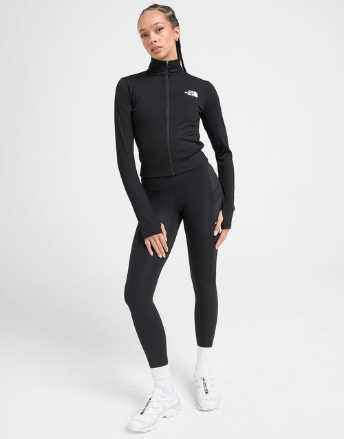 Rib Long Sleeve Full Zip Top