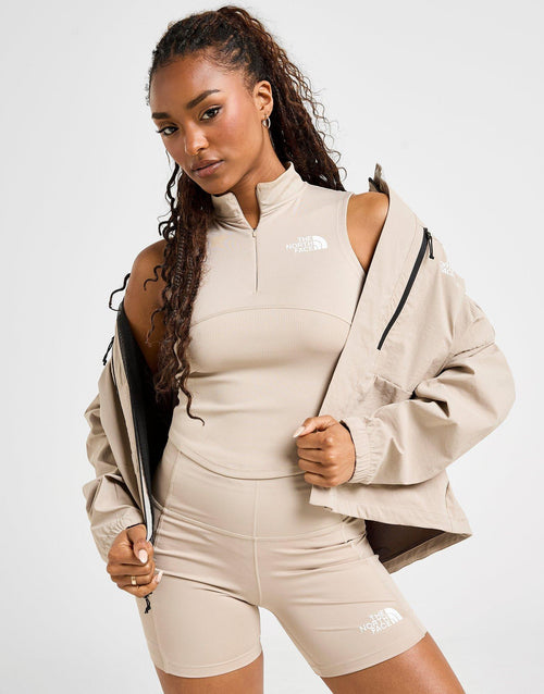 Rib Panel Zip Top