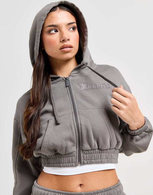 Tagra Full Zip Cropped Hoodie