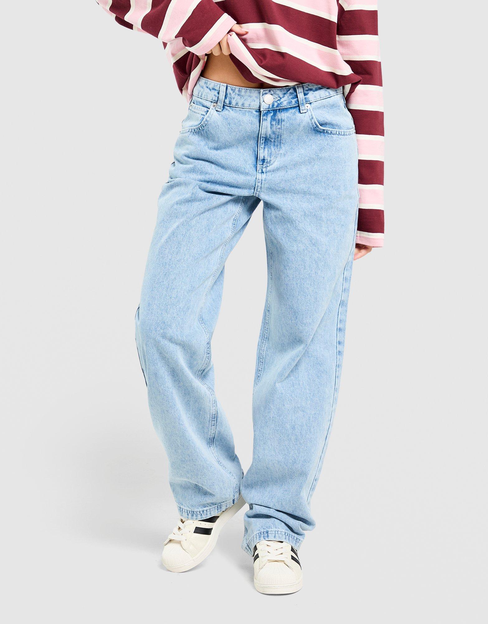 Blue Unlike Humans Mid-Rise Loose Jeans - JD Sports Singapore