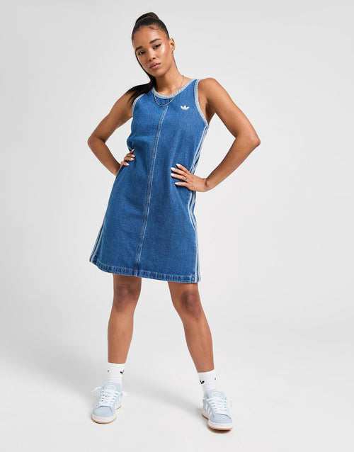 Adicolor Denim 3-Stripes Tank Dress