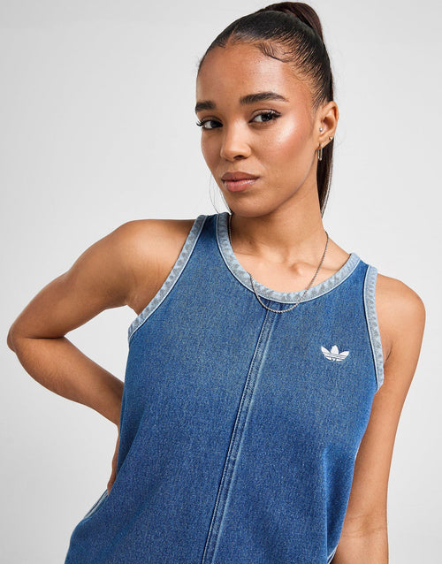 Adicolor Denim 3-Stripes Tank Dress