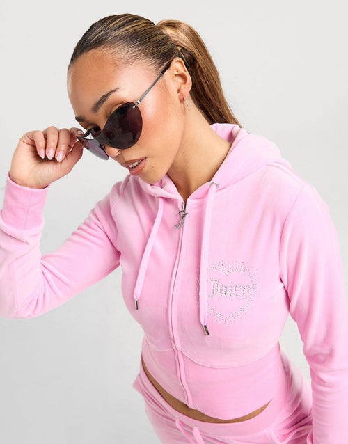 Diamante Heart Logo Hoodie
