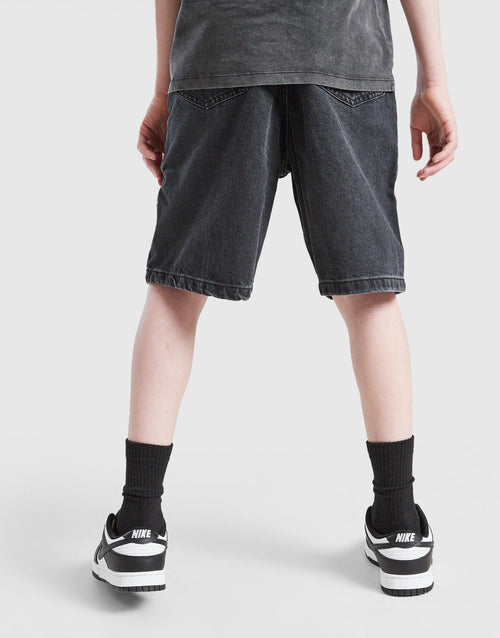 Flame Denim Shorts Junior's