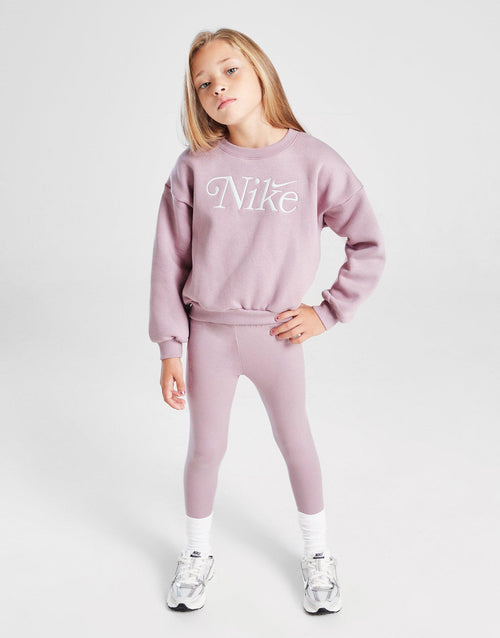 Embroidered Shine Crew Tracksuit Children's