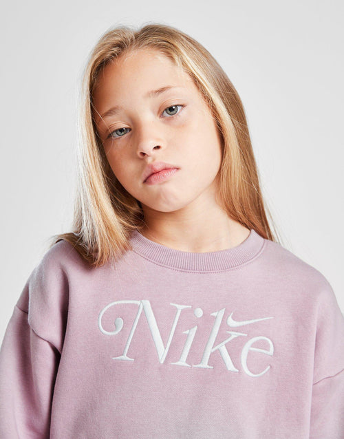 Embroidered Shine Crew Tracksuit Children's