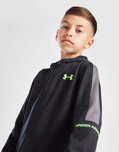 Poly Colour Block 1/4 Zip Tracksuit Children