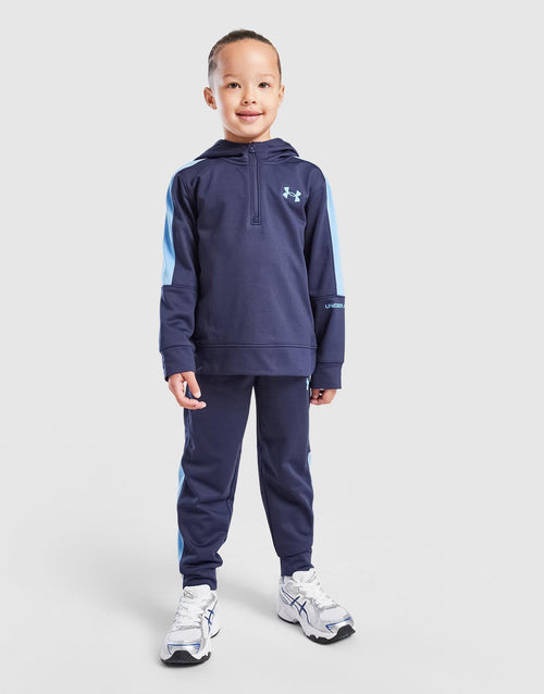Poly Colour Block 1/4 Zip Tracksuit Children's