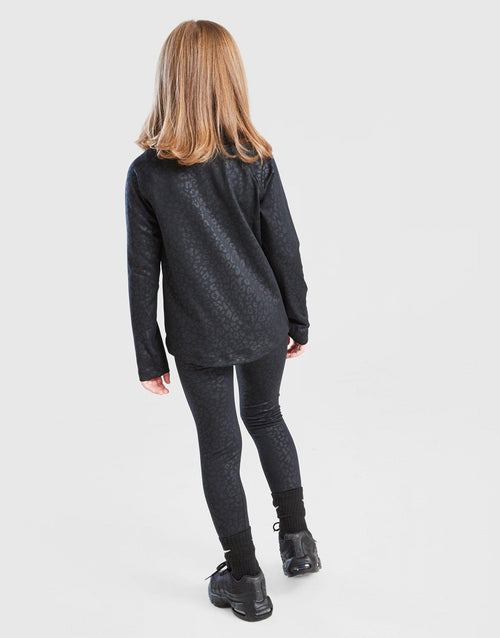 Girls' Leopard Shine 1/4 Zip/Leggings Set Children