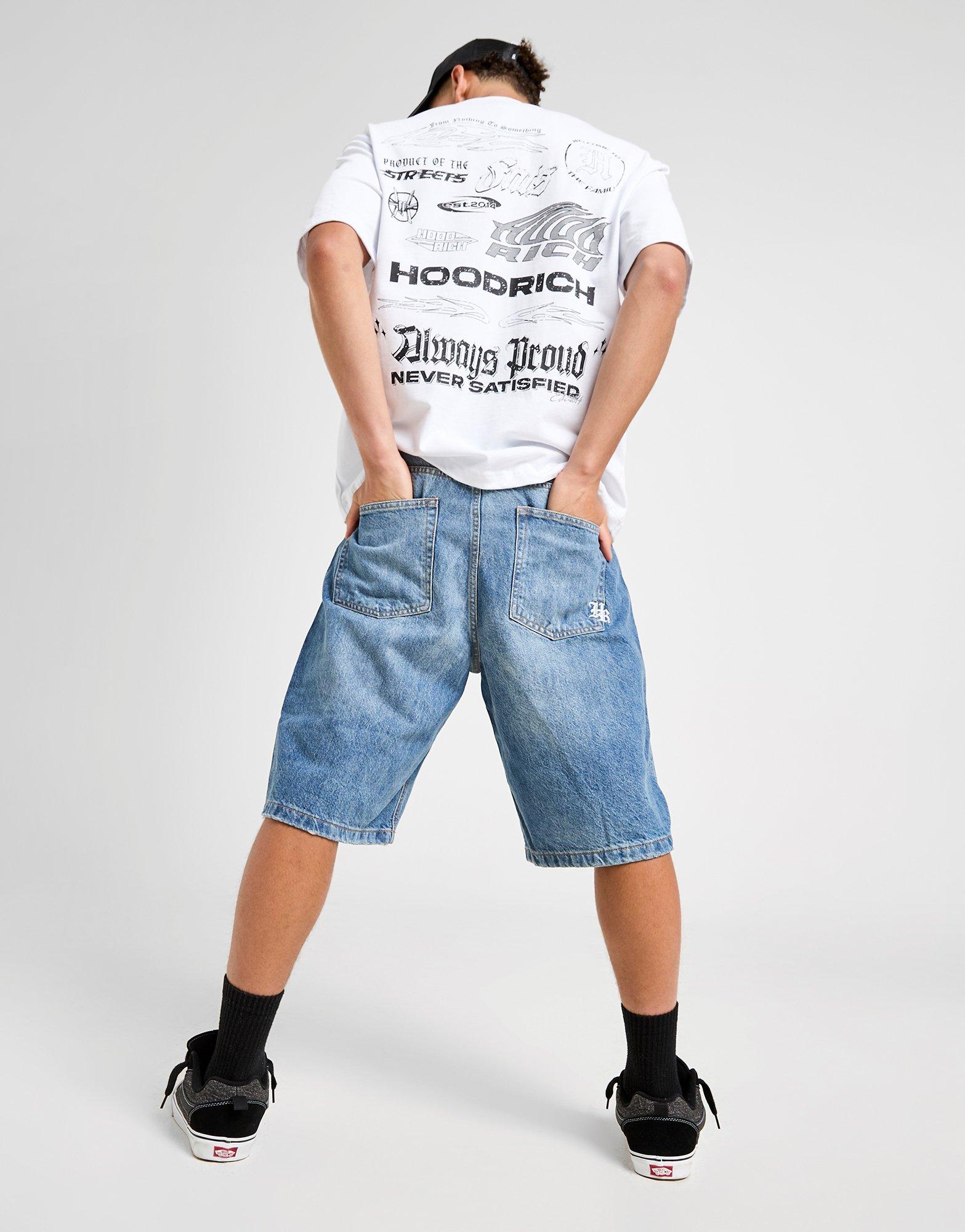 Blue Hoodrich Core Denim Shorts - JD Sports Singapore