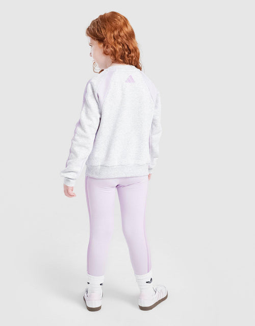 Girls' Colour Block Linear Crew Tracksuit Children