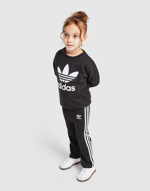 Girls' Trefoil Flare Crew Tracksuit Infant
