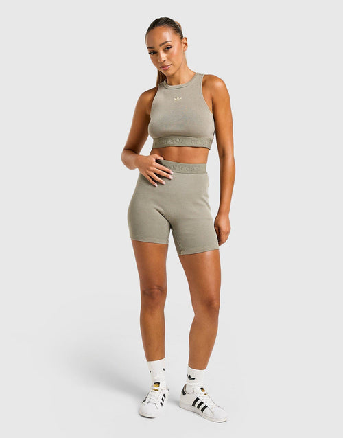 Essentials Washed Rib Crop Top