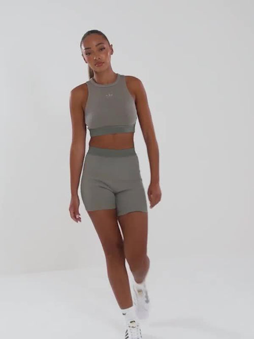 Essentials Washed Rib Crop Top