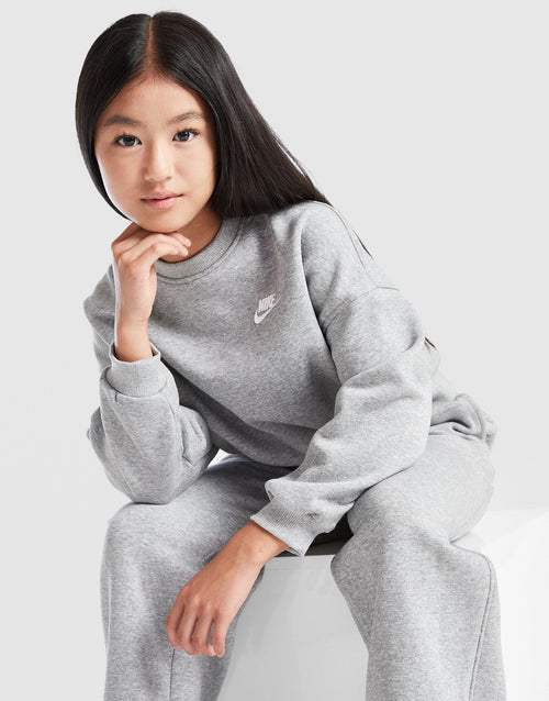 Girls' Club Fleece Crop Crew Sweatshirt Junior