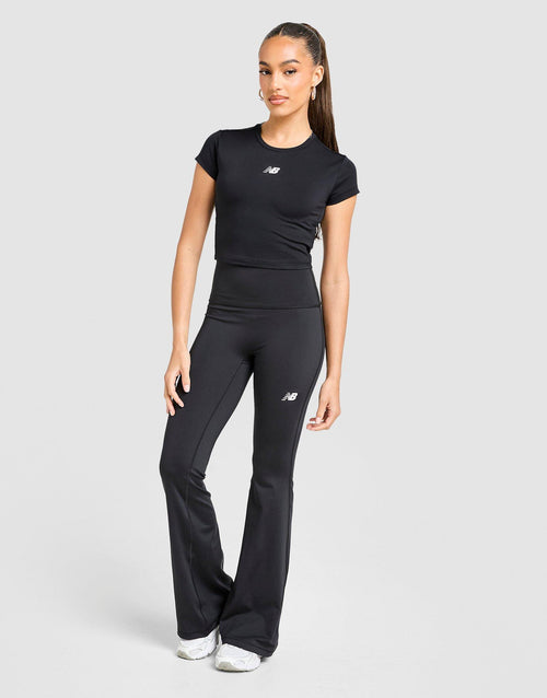 Logo U-Seam Flared Leggings