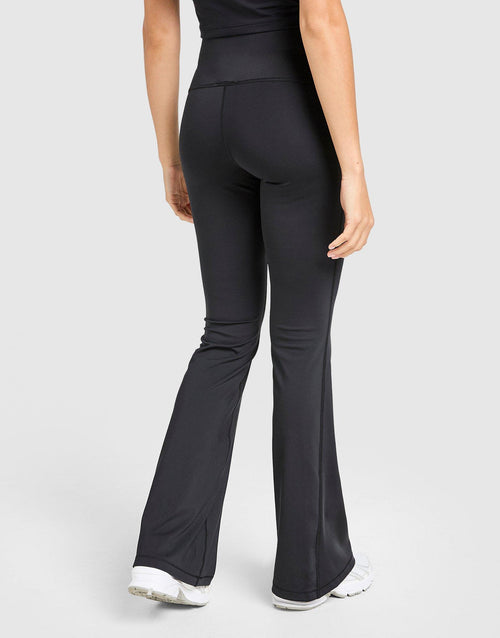 Logo U-Seam Flared Leggings