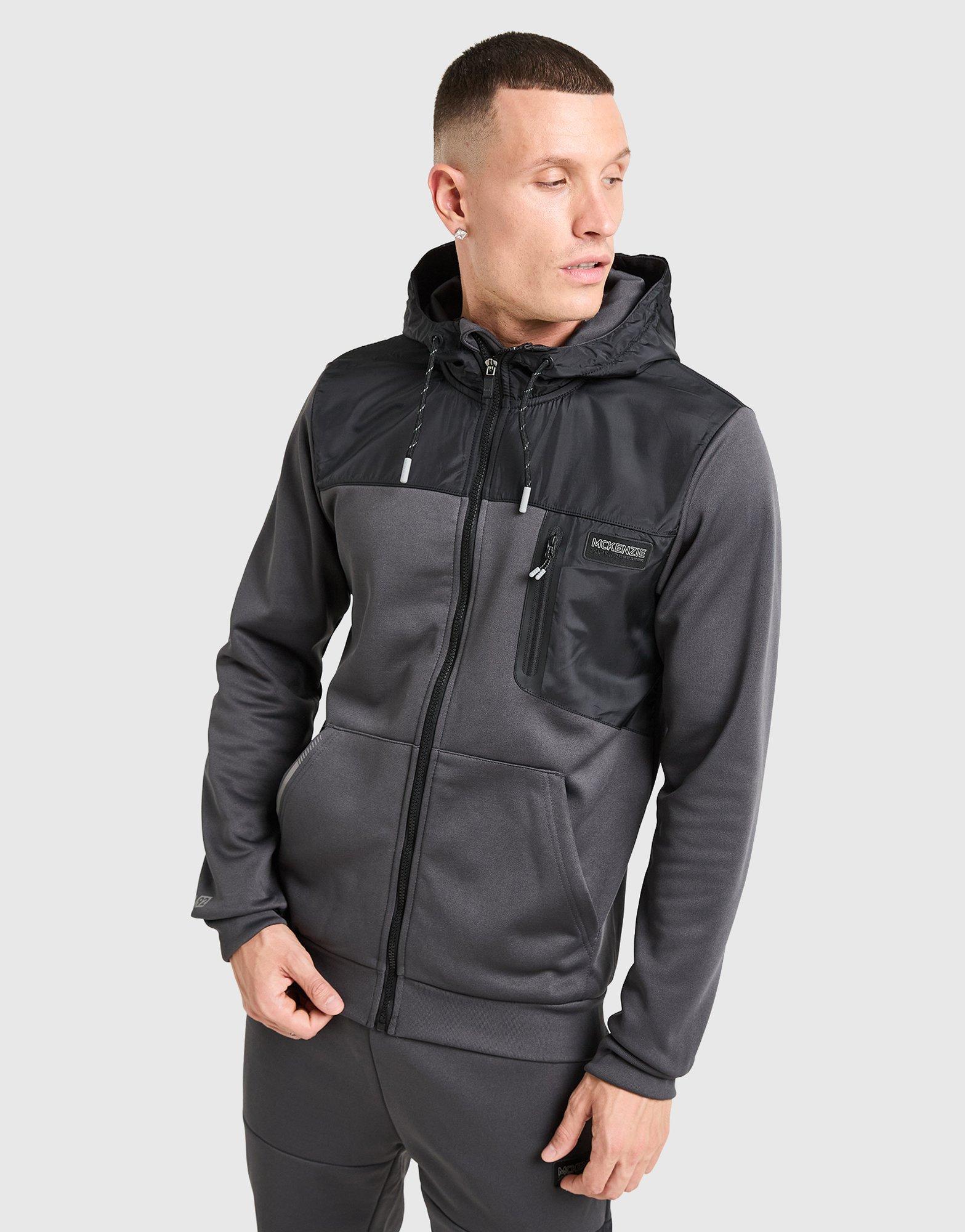 Grey Mckenzie Nitro Poly Full Zip Hoodie - JD Sports Singapore