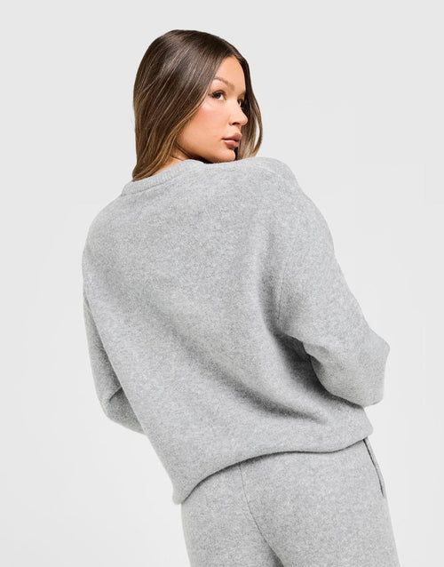 Trefoil Knit Crew Sweatshirt