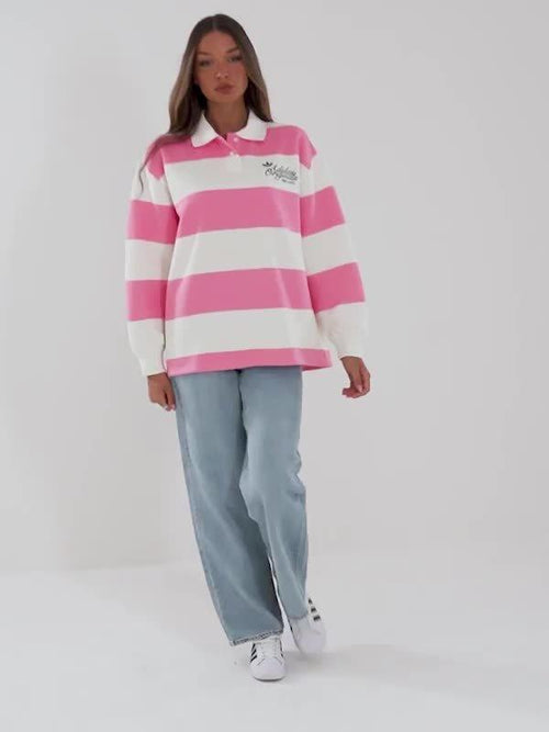Stripe Rugby Sweatshirt