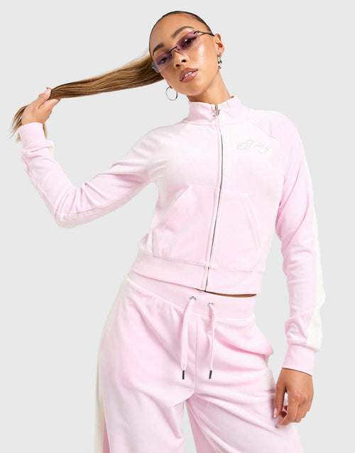 Script Velour Track Top