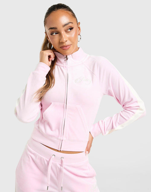 Script Velour Track Top