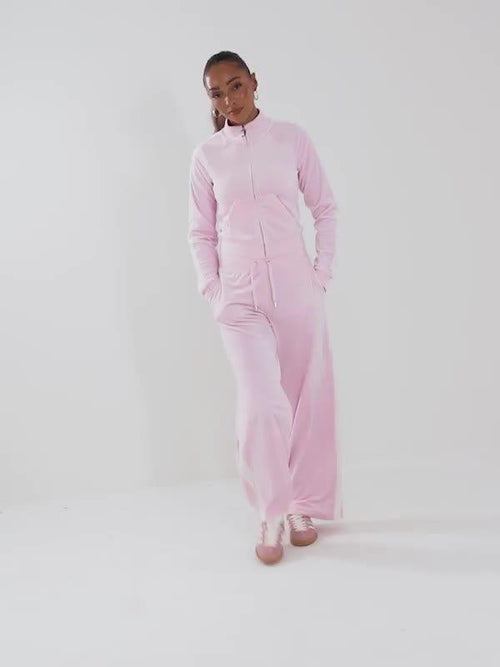 Script Velour Track Top