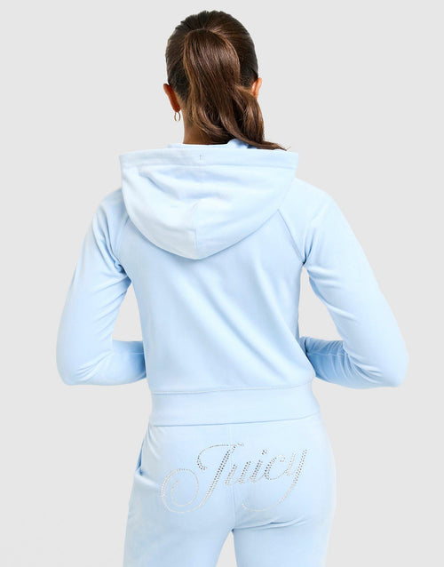 Script Velour Hoodie