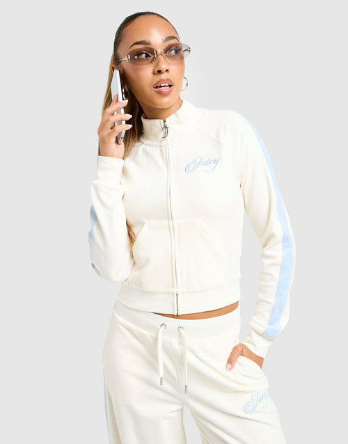 Script Velour Track Top