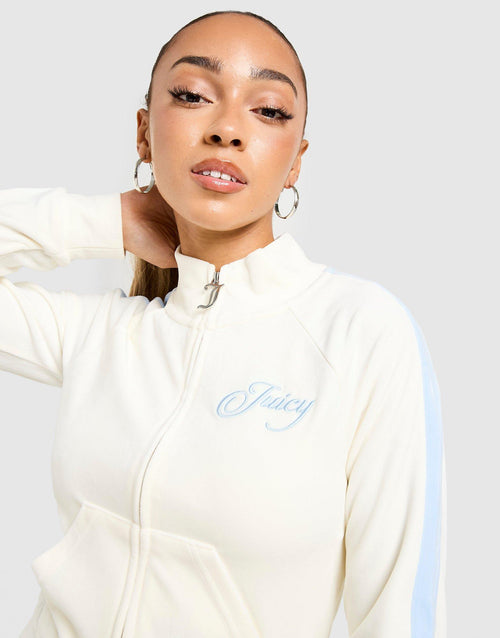 Script Velour Track Top