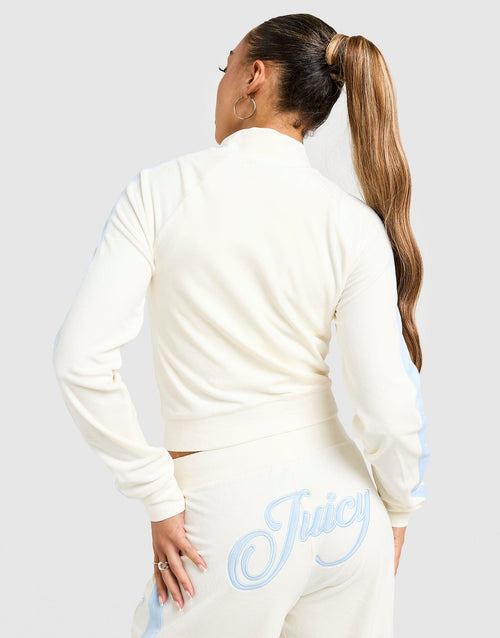 Script Velour Track Top