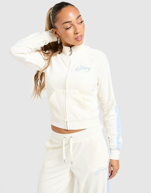 Script Velour Track Top