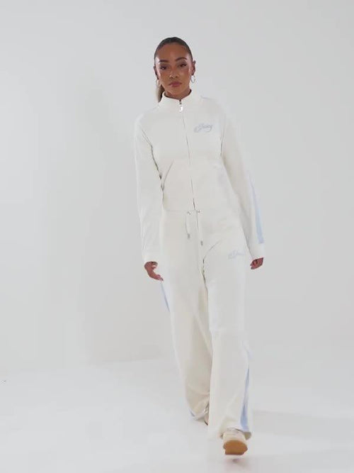 Script Velour Track Top