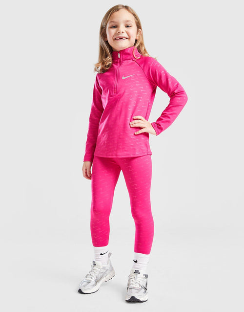 Girls' Swoosh Pacer 1/2 Zip/Leggings Set Children