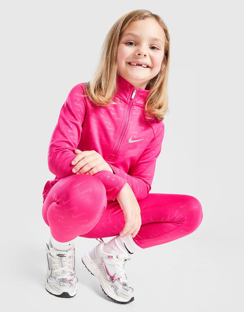 Girls' Swoosh Pacer 1/2 Zip/Leggings Set Children