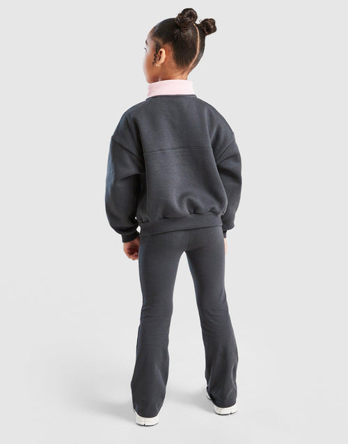 Girls' 1/4 Zip Colour Block Tracksuit Children