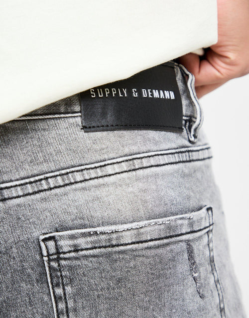 Rhinestone Slim Ripped Jeans